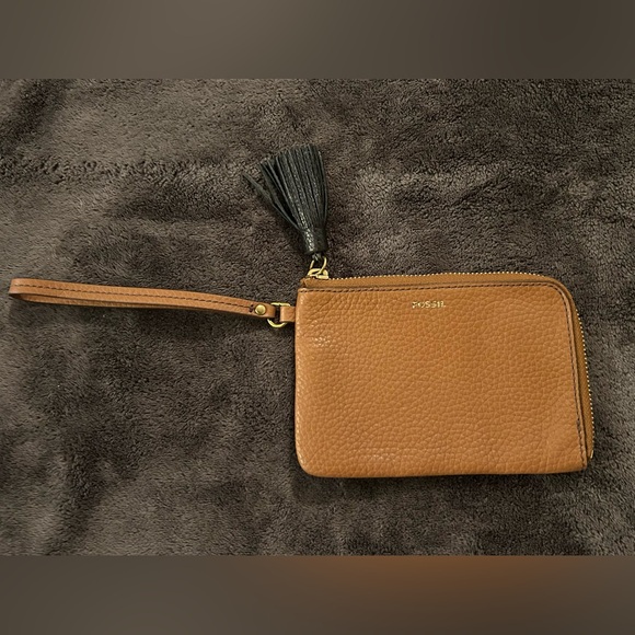 Fossil Leather Wristlet with Tassel Handbag - Picture 7 of 7
